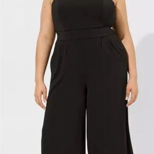 Torrid Size 2 18/20 Studio Knit Tube Top Wide Leg Jumpsuit NWT
